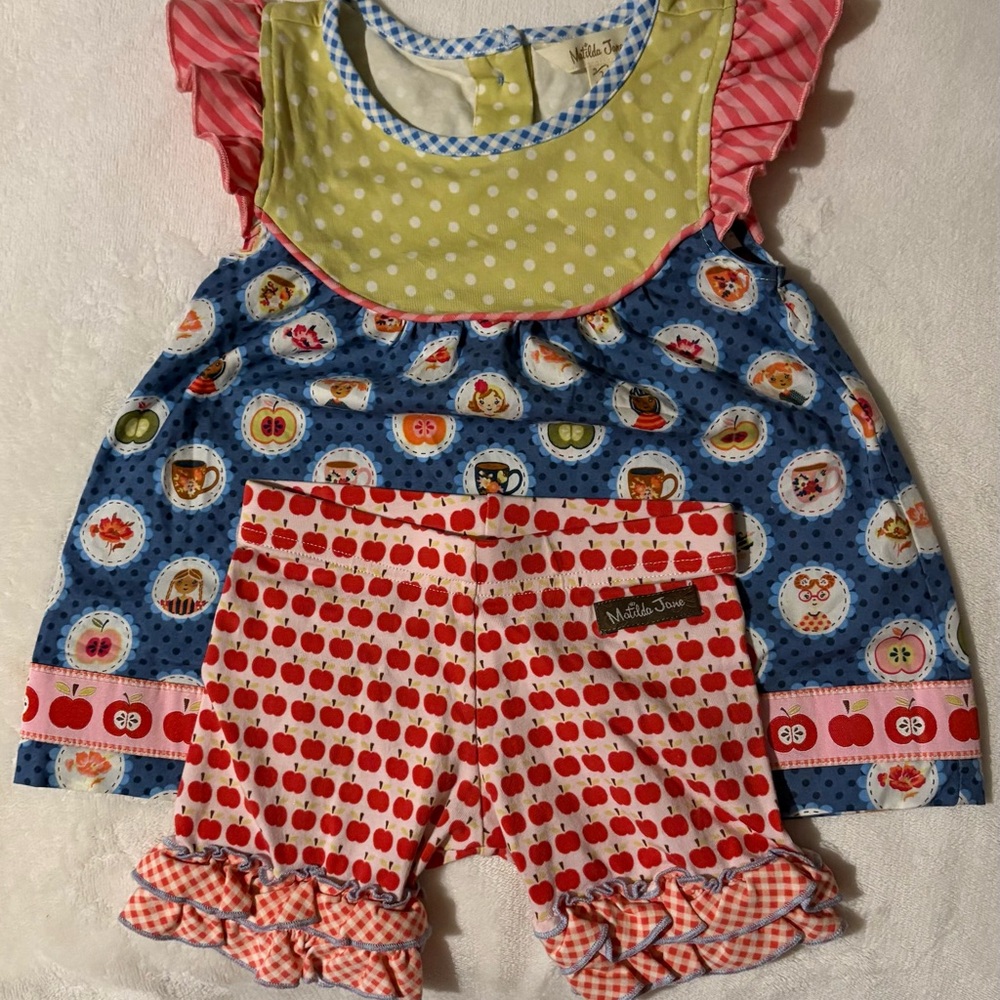 Matilda Jane Matching Set Apples 2T